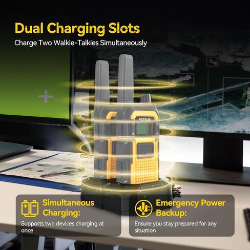 Retevis RB48 Walkie Talkie Charger, Original Charging Base, Dual USB Ports, LED Indicator Lights (1 Pack) in Saudi Arabia
