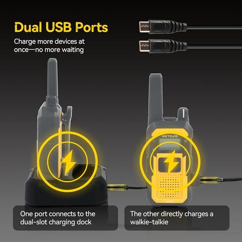 Retevis RB48 Walkie Talkie Charger, Original Charging Base, Dual USB Ports, LED Indicator Lights (1 Pack) in Saudi Arabia