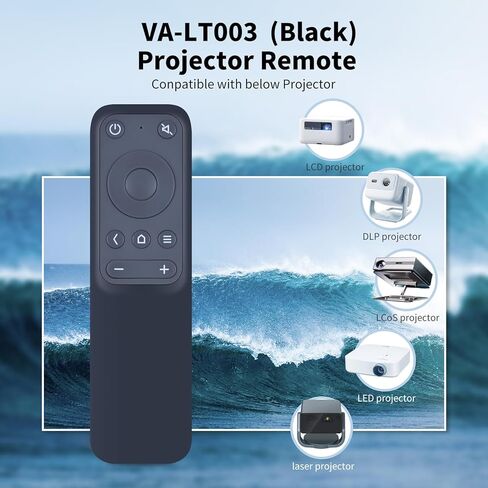 VA-LT003 WDZP New Remote Control Replacement for VAVA 4K VA-LT002 UST Laser Projector (Black) in Saudi Arabia