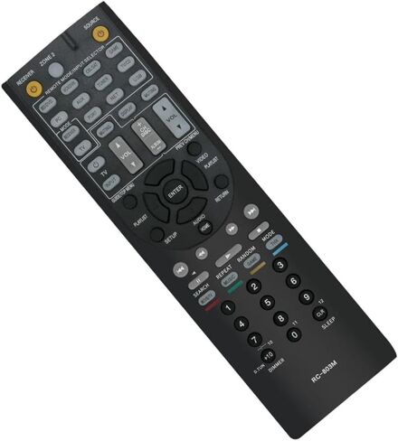 RC-803M جهاز تحكم عن بعد بديل لنظام المسرح المنزلي Onkyo AV في غرف المعيشة أو الغرف، لا حاجة إلى برمجة أو إقران، استبدل الطرازات المتوافقة عن بعد TX-NR609 TX-NR609B HT-S8409 in Kuwait