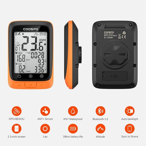 CooSpo [Bundle Promotion] BC107 GPS Bike Computer Matches with Mini Electric Bike Pump E1 in Saudi Arabia