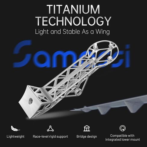 3D Printed Titanium Bike Computer Mount, Ultra-Light Bicycle Computer Mount for Road Bikes Integrated Handlebar Compatible with Garmin, Wahoo, Bryton, GoPro and Headlight in Saudi Arabia