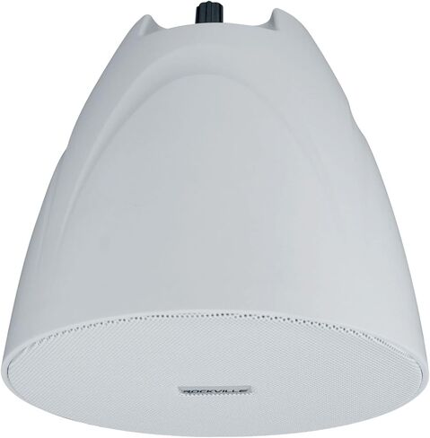 Rockville PEN-525T 5.25" 70V Hanging Pendant Speaker, White Commercial Ceiling Drop Design, 71Hz-20kHz, Polypropylene Woofer, PEI Dome Tweeter, for Restaurants and Retail, 3-piece in Saudi Arabia