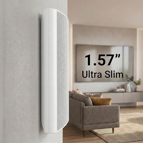 STUDIOFINIX Ultra Slim 5.25 Inch 240W Wall Mount Speakers, 8 Ohm Passive Home Theater Indoor Speakers for Bedroom, Kitchen, Living Room,White(Pair) in Saudi Arabia