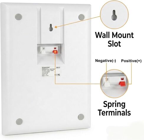 STUDIOFINIX Ultra Slim 5.25 Inch 240W Wall Mount Speakers, 8 Ohm Passive Home Theater Indoor Speakers for Bedroom, Kitchen, Living Room,White(Pair) in Saudi Arabia