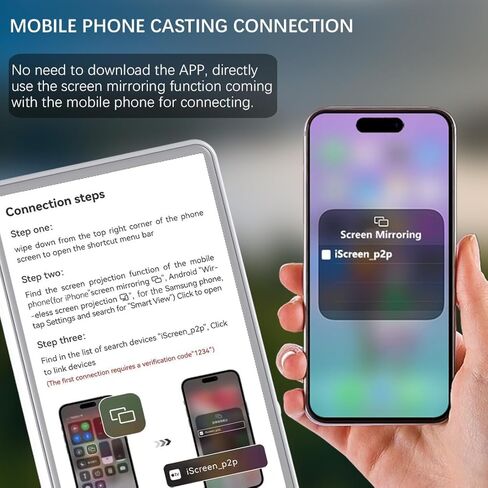 شاشة مراقبة سيلفي Vlog لهاتف iPhone، شاشة مراقبة سيلفي Vlog للهاتف المغناطيسي، جهاز تحكم عن بعد بلوتوث، شاشة كاميرا خلفية لـ Vlog Live Stream TikTok، متوافقة مع iPhone وAndroid، 3 مستويات من السطوع in Kuwait