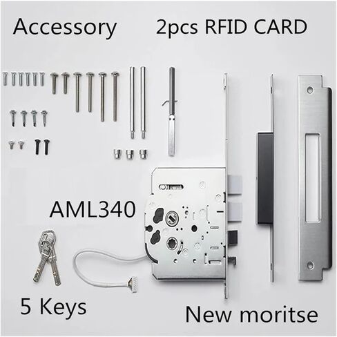 Compatible for Samsung Fingerprint Digital Door Locks Push Pull Keyless Fingerprint SHS-DP618 English Version Big Mortise AML340(718 Sliver Pull) in Saudi Arabia