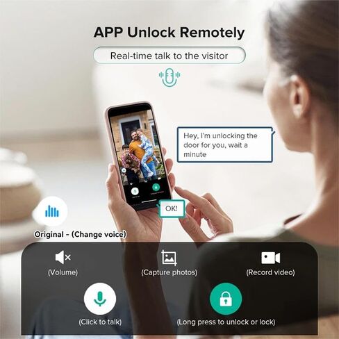 3D Face Recognition Smart Door Lock with Video Intercom, Tuya App Remote Access, Biometric Fingerprint & Palm Print Unlock, Heavy Duty Aluminum Mortise Lock for Home & Office (Gray) in Saudi Arabia