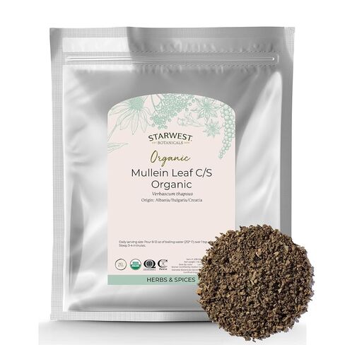 Starwest Botanicals Organic Mullein Leaf Cut & Sifted, 4 Ounces in Saudi Arabia