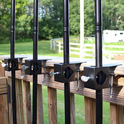 Sunnydaze Deck Clamp - Outdoor Torch Mount Holder - Set of 4 in Saudi Arabia