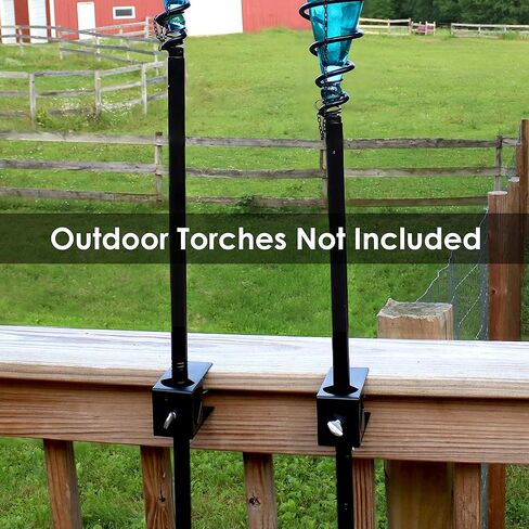 Sunnydaze Deck Clamp - Outdoor Torch Mount Holder - Set of 4 in Saudi Arabia