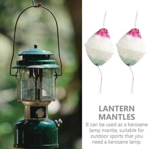 Operitacx Double Tie Mantle with Knotted Ends - 12pcs Gas Lantern Mantles Replacement for Outdoor Camping Hiking Portable Resistant Gaslight Wick Replacement in Saudi Arabia