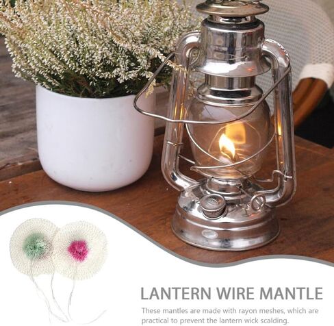 Operitacx Double Tie Mantle with Knotted Ends - 12pcs Gas Lantern Mantles Replacement for Outdoor Camping Hiking Portable Resistant Gaslight Wick Replacement in Saudi Arabia