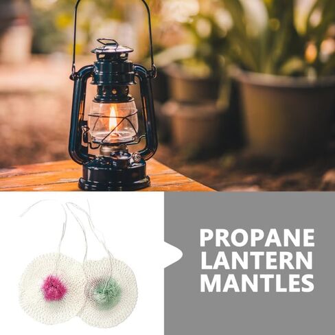Operitacx Double Tie Mantle with Knotted Ends - 12pcs Gas Lantern Mantles Replacement for Outdoor Camping Hiking Portable Resistant Gaslight Wick Replacement in Saudi Arabia