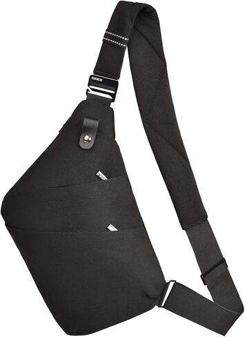 حقيبة OSOCE Crossbody Sling، حقيبة صدر مقاومة للماء ومضادة للسرقة، حقيبة نهارية بسيطة للركاب أثناء السفر والمشي لمسافات طويلة in Kuwait
