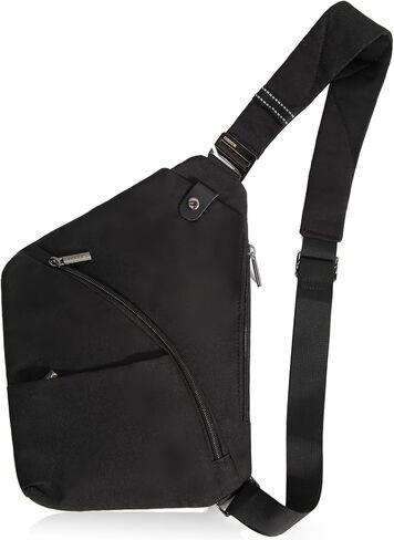 حقيبة OSOCE Crossbody Sling، حقيبة صدر مقاومة للماء ومضادة للسرقة، حقيبة نهارية بسيطة للركاب أثناء السفر والمشي لمسافات طويلة in Kuwait
