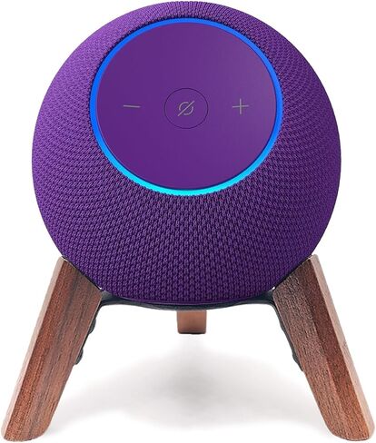 حامل خشبي حقيقي لـ Echo dot max (طراز جديد) تم إصداره عام 2025، ملحقات حامل ثلاثي القوائم على سطح المكتب لحماية الصوت المنقط للحصول على صوت أفضل، حامل خشبي ثابت وآمن لمكبر صوت Alexa (جوز) in Saudi Arabia