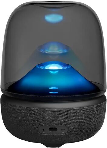 Harman Kardon Aura Studio 5 - مكبر صوت منزلي يعمل بالبلوتوث - مجال صوت ثابت مع مكبر صوت ثلاثي الاتجاهات وإضاءة 360 درجة - بث الموسيقى واتصال Auracast متعدد السماعات in Kuwait