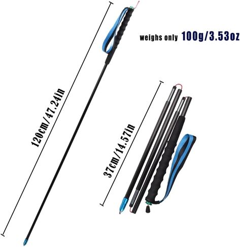 أقطاب رحلات من ألياف الكربون خفيفة الوزن مكونة من قطعتين، تصميم Z-Pole للجري، زوج قابل للطي بطول ثابت، كربون خفيف الوزن للغاية عالي الكثافة للمشي والجري والمشي - نظام قفل سريع in Kuwait