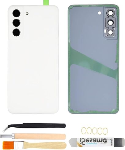 Galaxy S21 FE Rear Back Cover Replacement with Pre-Installed Camera Lens+Tools+Pre-Adhesive for Samsung Galaxy S21 FE SM-G990 All Carriers (Grey) in Saudi Arabia