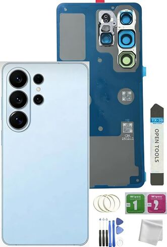 Galaxy S26 Ultra Back Glass Replacement for Samsung Galaxy S26 Ultra Back Cover Glass with Pre-Installed Tape and Camera Lens +Tools (Blue) in Saudi Arabia