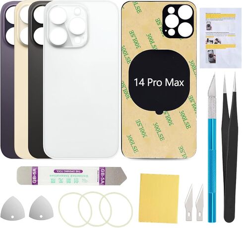 Back Screen Glass Cover Replacement Compatible with iPhone 14 Pro Max 6.7-Inches All Carriers (Deep Purple) in Saudi Arabia