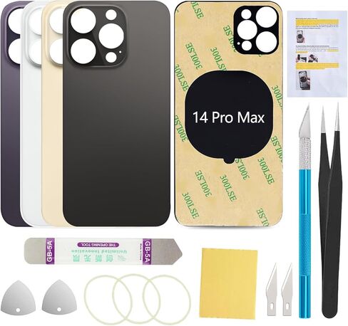 Back Screen Glass Cover Replacement Compatible with iPhone 14 Pro Max 6.7-Inches All Carriers (Deep Purple) in Saudi Arabia
