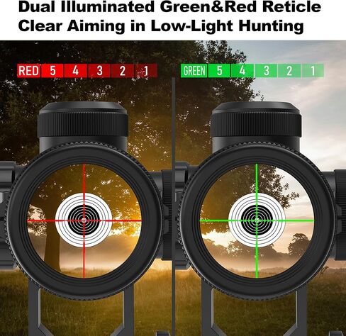 UUQ 3-9x40 نطاق بندقية مدمجة، شبكاني متقاطع مضيء باللون الأحمر / الأخضر، تخفيف ممتد للعين، تصحيح المنظر والتركيز السريع | خفيف الوزن ومقاوم للماء | يناسب حاجز بيكاتيني/ويفر مقاس 20 مم in Kuwait