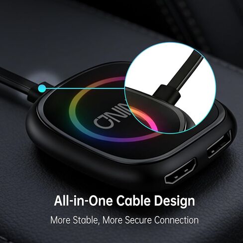 Magic Box 3.0 Max (ترقية 2026) - 3 في 1 CarPlay اللاسلكي ومحول Android Auto | دعم نتفليكس ويوتيوب وبرايم فيديو | 4G+32G، مخرج HDMI، محرك أقراص USB | للسيارات السلكية CarPlay in Kuwait
