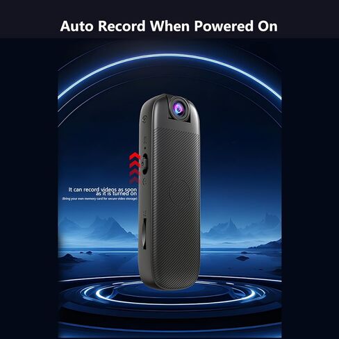 Portable Wearable Body Camera with Audio & Video Recording, Mini POV Cam with 16GB Card, Night Vision Body Worn Camcorder for Security Patrol, On‑the‑Go Recording for Travel & Daily Use (16GB) in Saudi Arabia