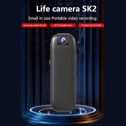 Portable Wearable Body Camera with Audio & Video Recording, Mini POV Cam with 16GB Card, Night Vision Body Worn Camcorder for Security Patrol, On‑the‑Go Recording for Travel & Daily Use (16GB) in Saudi Arabia