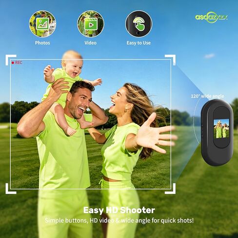 Mini Body Camera 1080P, 2026 Improved Design Action Camera with 0.85'' Display Screen, Motorcycle Helmet Cameras, Wearable Sports POV Camera, Video/Photo, 120° Wide-Angle, Multiple Accessories in Saudi Arabia
