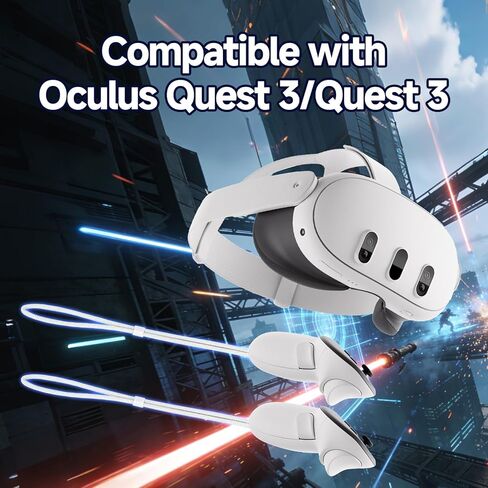 أحزمة معصم بديلة متوافقة مع Oculus Quest 3/Quest 3، أحزمة يد متينة وقابلة للتعديل لوحدة تحكم Meta Quest 3S/ Quest 3S (4 قطع) in Kuwait