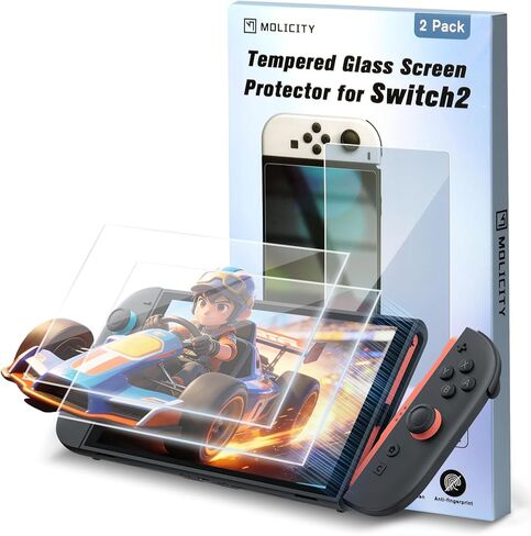 Screen Protector for Nintendo Switch 2 [7.9''] 2025 Tempered Glass, Accessories, Bubble Free, Anti-Scratch, Touch Sensitive, Ultra-Clear [2Pack] in Saudi Arabia