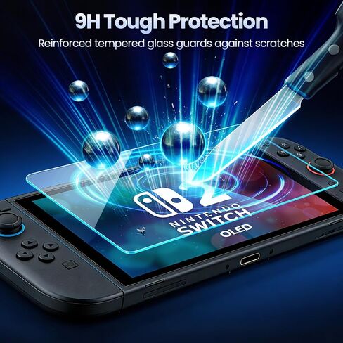 Screen Protector for Nintendo Switch 2 [7.9''] 2025 Tempered Glass, Accessories, Bubble Free, Anti-Scratch, Touch Sensitive, Ultra-Clear [2Pack] in Saudi Arabia
