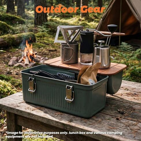 Wooden Table Compatible with Lunch Box 10qt Portable Outdoor Camping Picnicking Cafe Kit Accessories Mini Folding Meal Tables (7.3 x 13.6 x 0.4 Inch), Not Included Lunchbox in Saudi Arabia