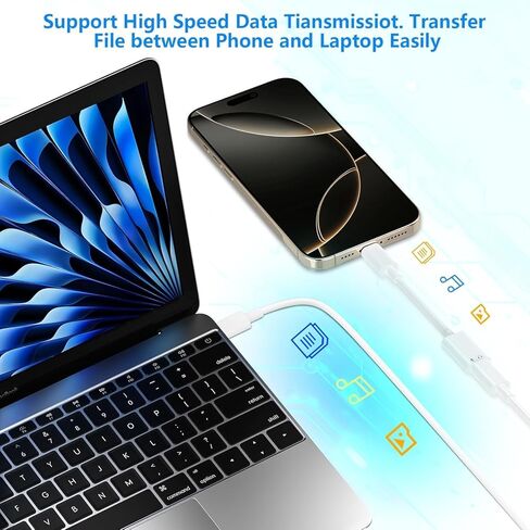 محول USB C إلى Lightning متوافق مع iPhone 17 16 15 Pro Max، شحن سريع 27 وات PD، دعم مزامنة البيانات وإخراج الصوت، محول من النوع C ذكر إلى Lightning Female لجهاز iPad Air/Mini in Kuwait