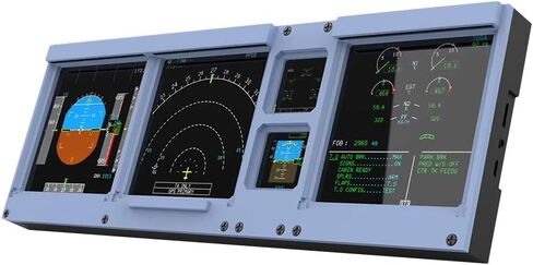 D106 A32X/A35X/A38X PFD-ND-ECAM-E/WD شاشة 4 في 1 لـ MSFS 2020/2024 - لوحة قمرة القيادة الرئيسية لنظام التشغيل Windows in Kuwait