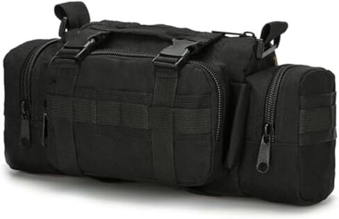 Tactical Duffel Bags for Men, 3P Military Waist Packs EDC Utility Pouch Crossbody with Shoulder Strap Hand Carry (Black) in Saudi Arabia