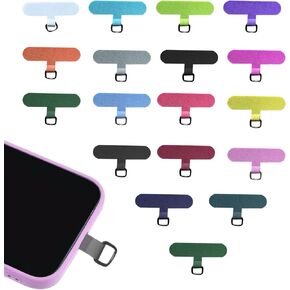 18PCS Phone Tether Tabs multi-color Universal Without Adhesive Phone Lanyard Patch Replacement Parts, nylon material Compatible with full protective case in Saudi Arabia