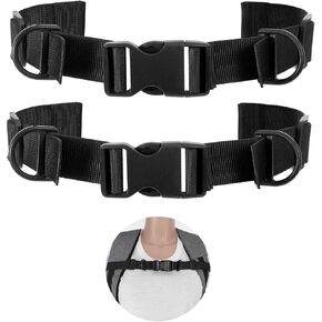 2 PCS Chest Strap for Backpack, Heavy Duty Elastic Backpack Chest Straps Sternum Strap Add on with Quick Release Buckle, Adjustable Comfortable Fit for Hiking Camping Travel (Black) in Kuwait
