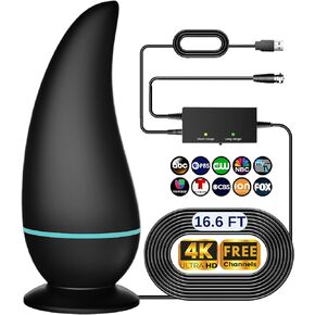 2026 Premium TV Antenna for Smart TV Indoor Outdoor, Strongest Range Reception Digital TV Antenna for Local Channels with Powerful Signal Booster, Supports All TV's 8K 4K 1080P,38FT Cable (SignalCore) in Saudi Arabia