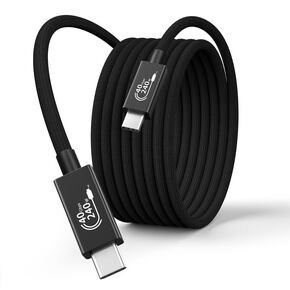 240W USB4 for Thunderbolt 4 Cable Fast Charging & Data Sync,6.6FT USB 4 Cable 40Gbps Data Transfer,8K/4K HD Display,USB C to C Braided Data Cable for Thunderbolt 3,MacBook Pro/Air,iPhone 17/16/15,iPad in Saudi Arabia