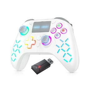 Gamrombo Gaming Controller for PlayStation 5 / PS5, PS4/PS3/PC/Switch/Steam Deck/Mac/Android/iOS with RGB LED Lights, Hall Triggers, Hall Joysticks, Marco, Audio Jack - Need to upgrade in Saudi Arabia