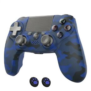 citnh Wireless Controller for P4, Compatible with P4/PC Camo Blue | 1000mAh battery, Ergonomic Grip, Type-C port, Hall Effect Joysticks in Kuwait