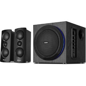 Elimavi Computer Speakers with Subwoofer, 2.1 PC Speakers with Powerful Bass and 120W Peak Power,Bluetooth 5.3, Aux/RCA/Optical/Coaxial,in for Desktop, Monitor, Gaming in Kuwait