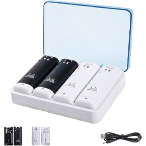 بطاريات Wii عن بعد قابلة لإعادة الشحن، محطة شحن TechKen مع 4 حزم بطاريات Wii قابلة لإعادة الشحن بقدرة 2800 مللي أمبير في الساعة لوحدة تحكم Wii، شاحن Wii متوافق مع وحدة تحكم Nintendo Wii in Kuwait