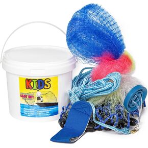 Fishing Cast Net for Kids, Colorful Throw Net for Freshwater & Saltwater | Eco-Friendly Lead Weights, 3/8inch Mesh Size, 0.8/LB Per ft, 3/4.5 Ft Radius Casting Net in Saudi Arabia