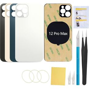 استبدال زجاج الشاشة الخلفية الخلفية متوافق مع iPhone 12 Pro Max مقاس 6.7 بوصات لجميع الحاملات (الجرافيت) in Kuwait