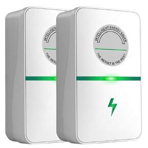 2026 New Power Factor Saver Plug in, Power Plug Pro Energy Saver Electricity Saving Box, Energy Savings Device with Voltage Optimization for Home & Office US Plug 90V-250V 30KW (2 PCS White) in Saudi Arabia